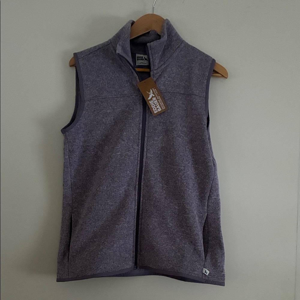 Eddie Bauer Gray Zip-Up Vest